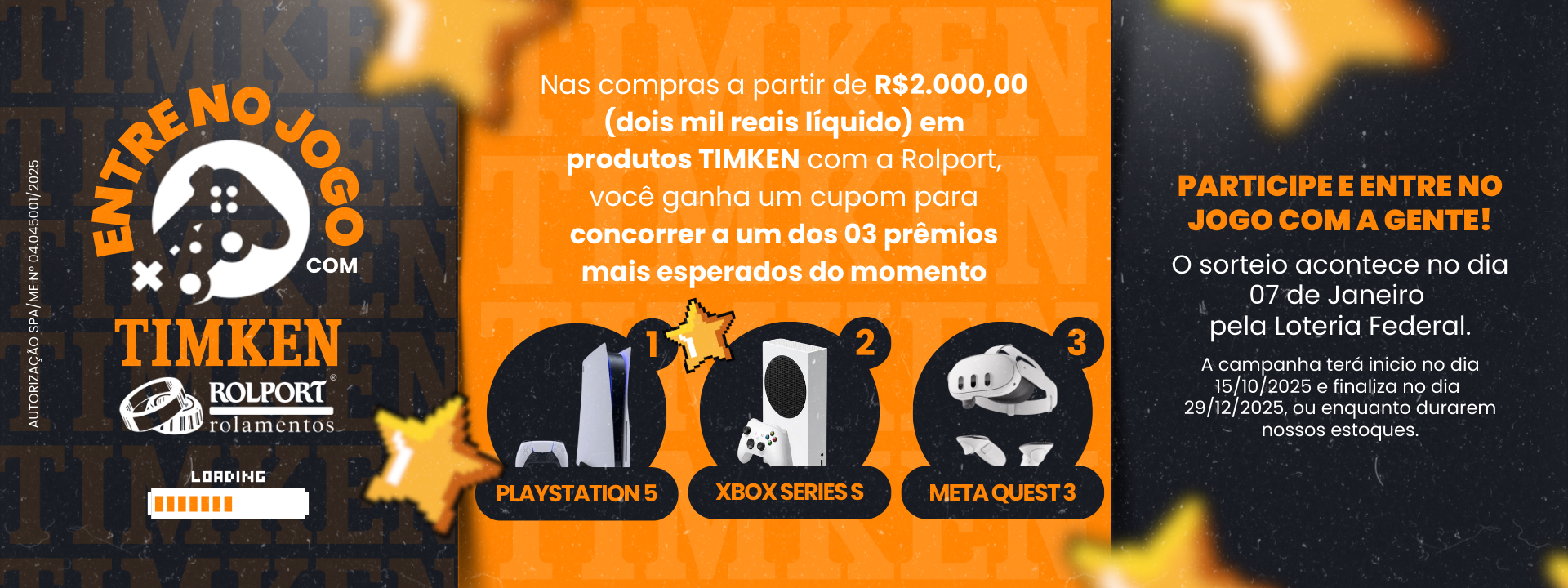 Entre no jogo com TIMKEN & ROLPORT