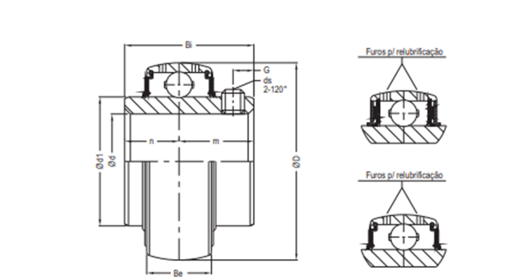 Rolamento UC 204 12 V22.